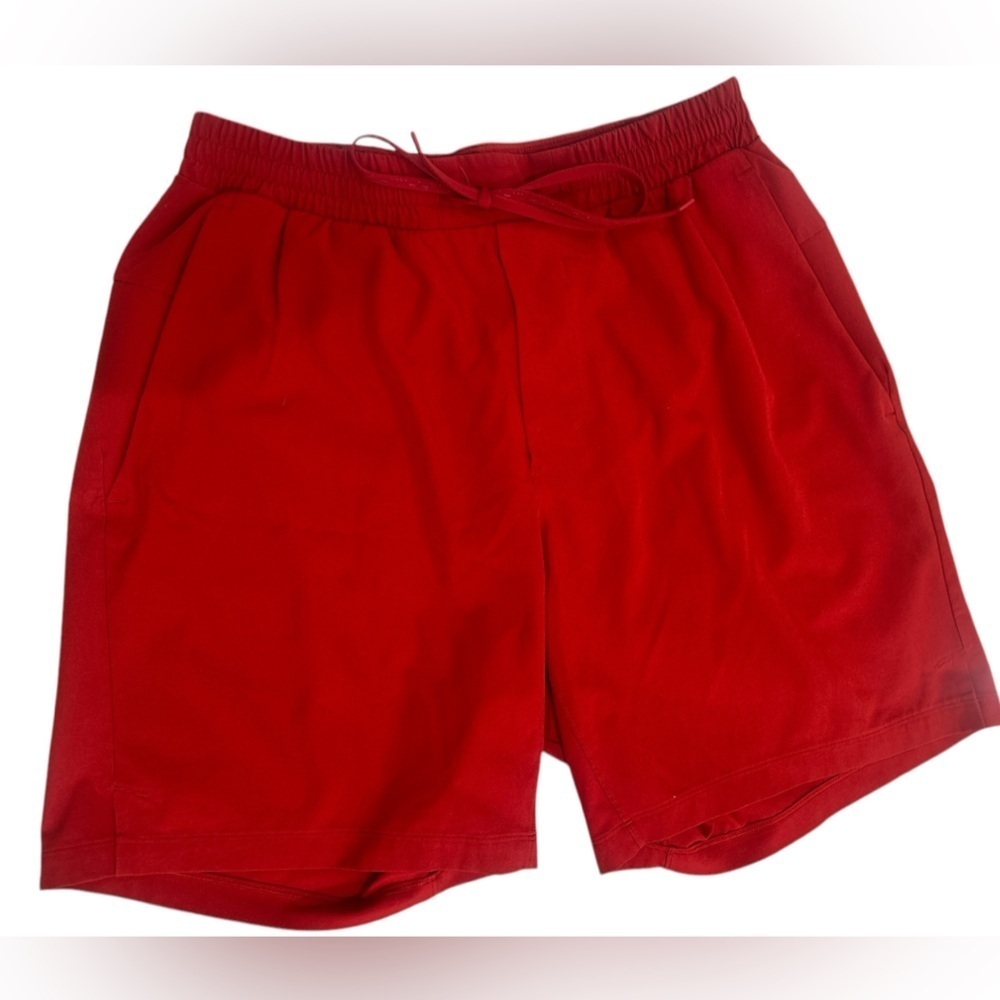 Lululemon Athletica Red Athletic Shorts with Elastic Waistband Sz M